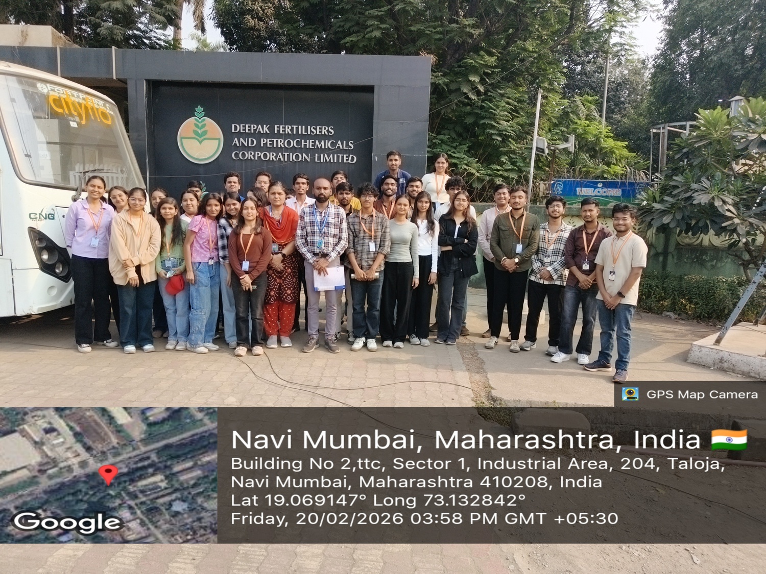 FY BTech Chemical students Industrial Visit to Deepak Fertilisers